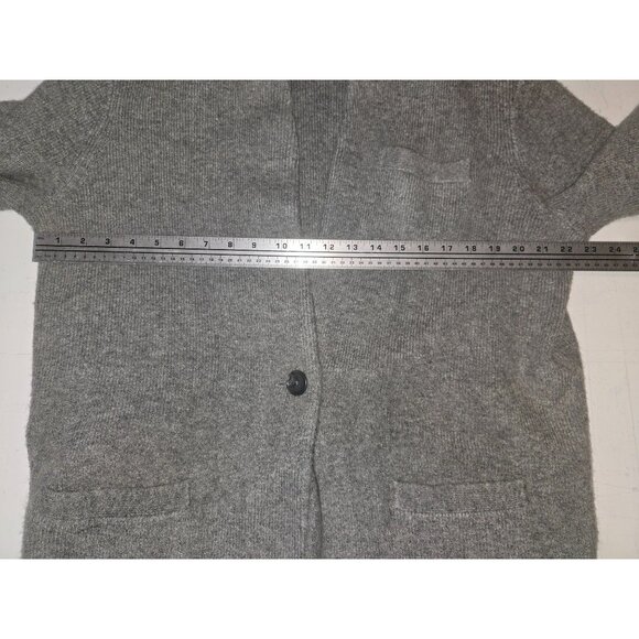 J.Crew Cocoon sweater-blazer grey L Acrylic & Merino Wool Alpaca Cardigan - Picture 5 of 5
